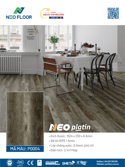 Neo Platin P0004 - Sàn Đá Công Nghệ SPC - Công Ty Cổ Phần Neo Floor